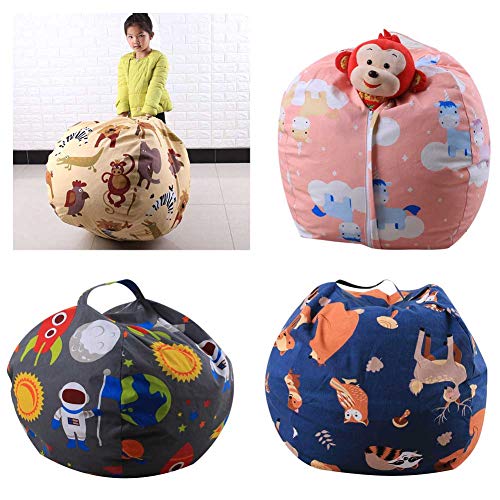 NAMYA Stofftier-Aufbewahrungs-Sitzsack für Kinder, Plüschtiere, Kleidung, Quilts – Bild 5