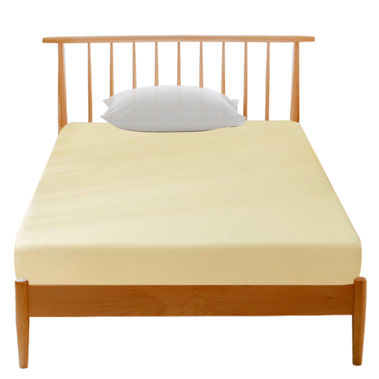 Housse de matelas élastiquée en coton doux pour linge de lit confort