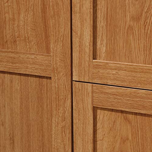 Sauder Storage Cabinet, Highland Oak Finish
