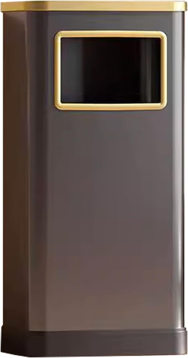 Cigarette butt collector,Stainless Steel Outdoor Ashtray - Commercial Cigarette Butt Receptacle for Patios, Gardens, Hotels & Restaurants - Durable Tungsten Black Rubbish Bin