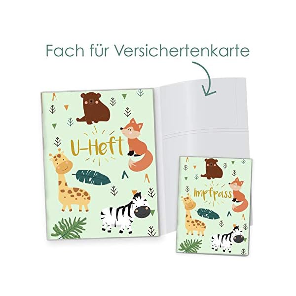 Cozy Racoon U-Heft- und Impfpasshülle | 3- teiliges Set |Hochwertige Hülle für Untersuchungsheft und Impfpass Deines… – Bild 5