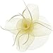 Fascinator Fascinator Sinamay Bridal Wedding Headband Cocktail Feather Mesh Net Veil Party Flower Clip Kentucky Derby Hat for Women