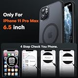 TOCOL Etui do iPhone'a 11 Pro Max, Kompatybilne z MagSafe, Wbudowany Pierścień Magnetyczny, Zintegrowana Ochrona Aparatu, Odporne na Uderzenia, Matowe Magnetyczne Etui, Czarny