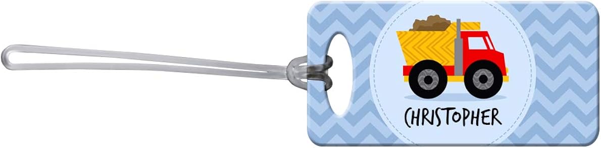 Dinkleboo Personalized Bag Tags: for School/Travel, Backpack Label, Custom Luggage Keychain, for Boys & Girls (3.5x1.77)