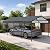 JT 12×21FT Outdoor Carport, Car Garage Shelter with Galvanized Metal Roof &Aluminum Frame for Car,Large Single Side Carport (Charcoal-12ft*21ft)