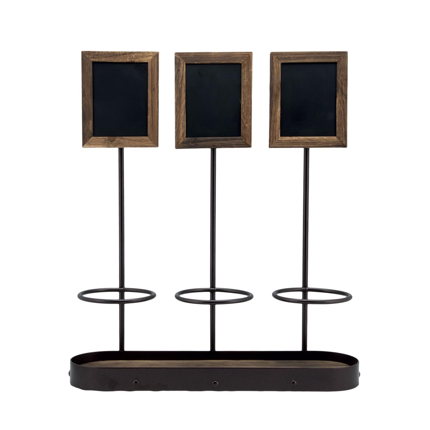 SECURIT - Espositore Porta Bottiglie Con Lavagnette - Per Caffè, Ristoranti, Bar, Negozi - Per 3 Bottiglie - 44,2x39x11,3cm
