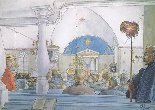 Tableaux Peinture sur Toile Notre église à Sundborn Larsson 60x90cm