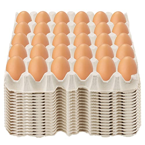 NGOSUET 16 cajas de cartón de 30 unidades, cartón de celulosa de papel, 30 capas de huevos, 30 x 30 x 4,5 cm