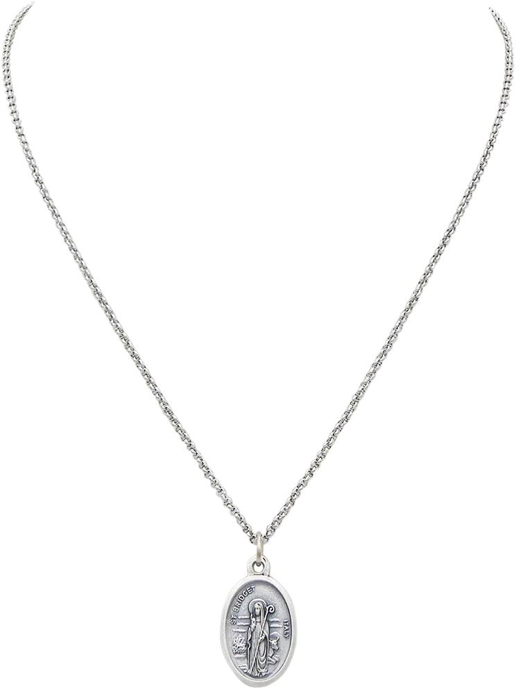 Rosemarie Collections Irish Religious Medal St Bridget and St Patrick Pendant Necklace - Image 3