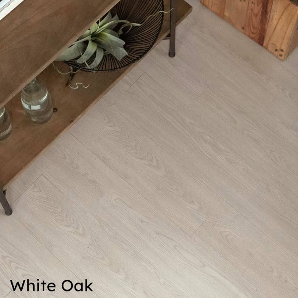 (新品未使用)フロアタイル　6畳　ホワイトオーク色 置くだけ簡単！賃貸にもおすすめ！本物のみたいな質感と