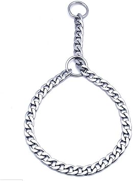 SGODA Chain Dog Training Choke Collar, 22 in, 3.0 mm