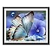 Produktbild DIY 5d Diamond Painting Kit,Full Drill Schmetterlingstier Diamant malerei Zahlen Große Erwachsene Kreuzstich Crystal Strass Stickerei Diamant Bilder Mosaik Art Home Wall Decor Rundbohrer 45x60cm F1654