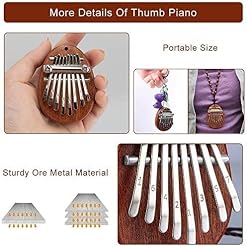 WPHGS Thumb Piano, mini kalimba 8 clés Marimbas doigt piano doigt africain doigt percussion clavier instrument de… - Les Beatles, Paul McCartney, John Lennon, RIngo Starr, George Harrison WPHGS Thumb Piano, mini kalimba 8 clés Marimbas doigt piano doigt africain doigt percussion clavier instrument de… – Image 6