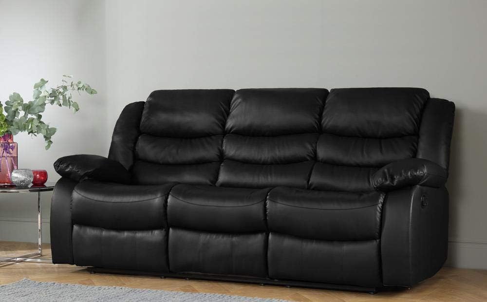 Recliner Sofa Leather bonded Reclining Sofa Suite Sofas Chair 3 2 or 1 (3 Seater Sofa)