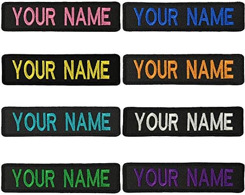 Embroidery Name Patches,2 Pieces Custom Personalized Military Tapes Tag Customized Logo ID for Multiple Clothing Bags Vest Jackets Work Shirts