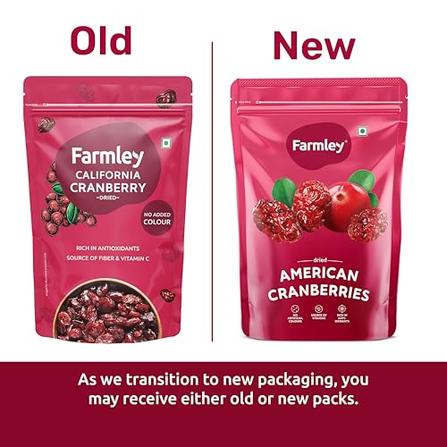 Image of Farmley Dried Cranberry I 250 Gram, Pack Of 1 I Dried Fruit, Berries, High Nutrient And Antioxidant No Added Preservatives