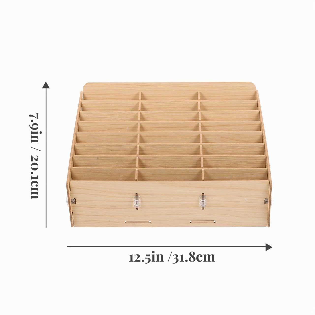 TOPBATHY Caja De Almacenamiento De Escritorio De Madera 12.51X7.91X6.53In Organizador Multifuncional Para Teléfonos Móviles Y Suministros De Oficina Escuela Taller