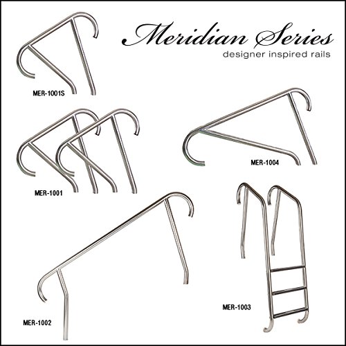 S.r. Smith Mer-1001S-Mg Meridian Series Single Pool Hand Rail, Stainless Steel #TOP5