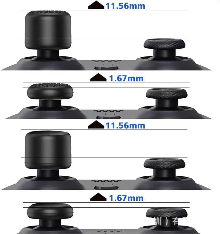 Thumb Stick Grips Silicone Replacement Analog Joystick Cap Cover Compatible with Steam Deck LCD OLED Controller | 8-Pack | Black