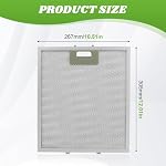 3pcs W10169961A 5 Layer Extractor Fan Silver Range Hood Filter, Aluminum Mesh Hood Grease Filter 10.5 x 12 Inch Fit for Whirlpool, Kitchen Aid, Range Hoods