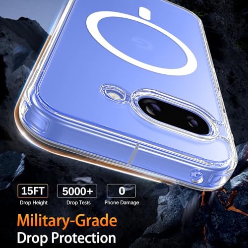 Coque Google Pixel 10A antichoc compatible MagSafe fine transparente - 4