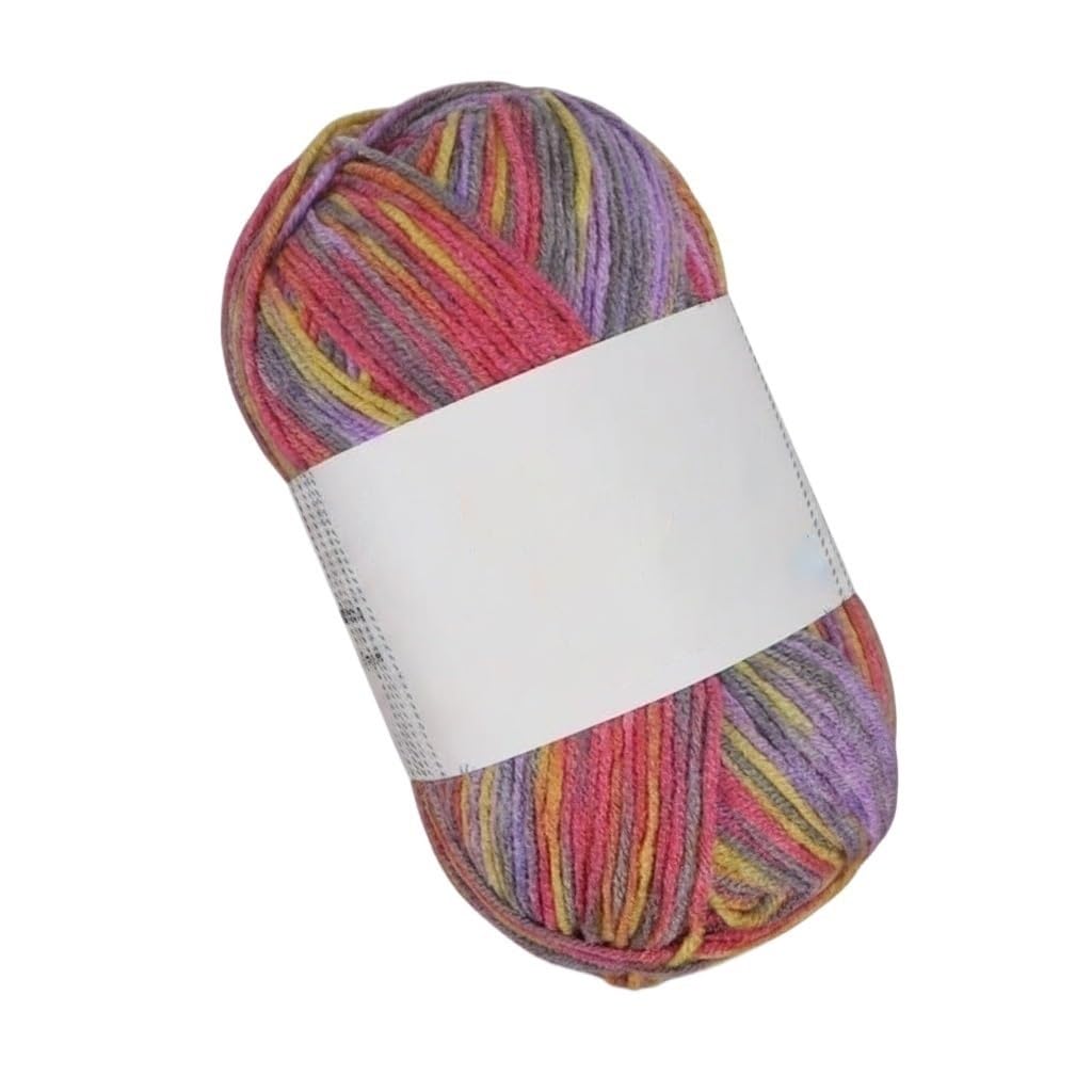 Fil coton au lait teint de 2mm pour crochet créatif en lot de 5