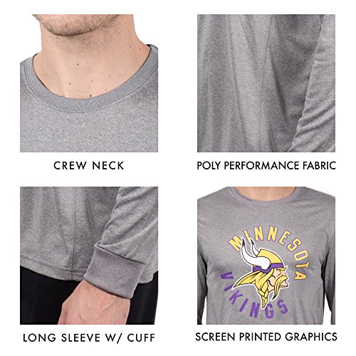Pull NFL T Performance gris anthracite de qualité supérieure par Icer Brands