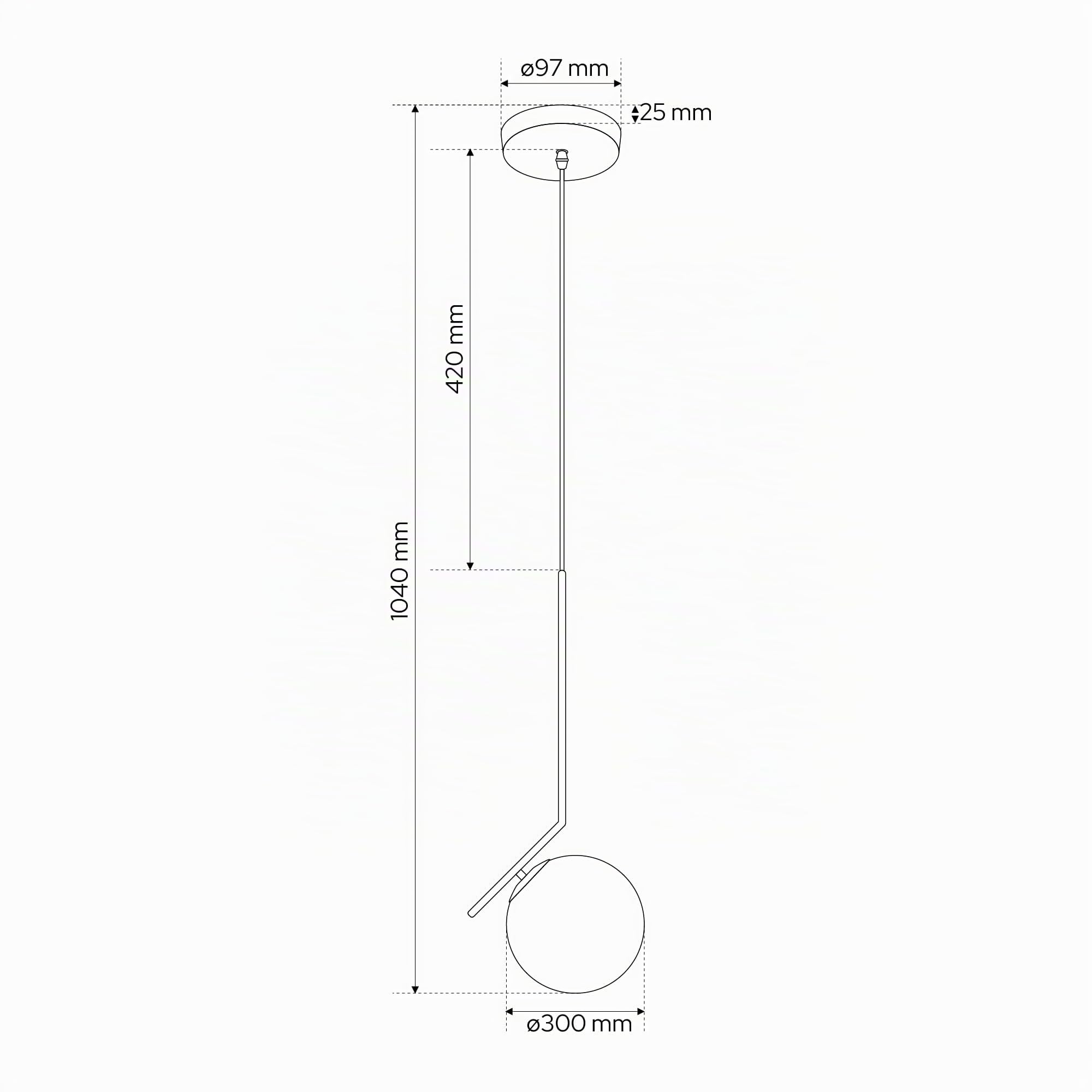 EDO lampada a sospensione a soffitto PELOTA in vetro glamour in colore bianco-nero, lampada a sospensione con attacco E27 per max. 60W, per soggiorno, sala da pranzo (20cm) EDO777102