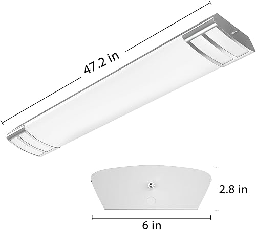 Miniatura 7 de ANTLUX Lámparas LED de 4 pies, 3000 K-5000 K, 30 W-50 W, regulables de 4 pies, luz de techo de cocina de 48 pulgadas de montaje empotrado (4