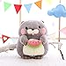Lindo muñeco de Peluche de marmota Abraza a la sandía y Come Productos Mouse muñeca para niños Regalo 20cm Gris