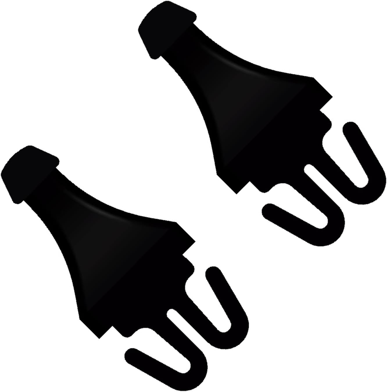 2 x HARRY INDUSTRIES BinClips Plug-in Striker Pin Compatible with Newer Style Brabantia bin lid/Trash can lid with Rectangular Slot in Rim.