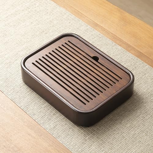 Chinese Gongfu Bamboo Tea Tray with Water Storage for Kungfu Tea Set 10.43in (Small)