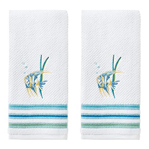 Essuie-mains aquarelle blanc SKL Home en coton de qualité supérieure