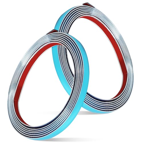 Tira cromada de 12 mm para automóvil, moldura plateada protectora de 3 metros con dos rollos 2