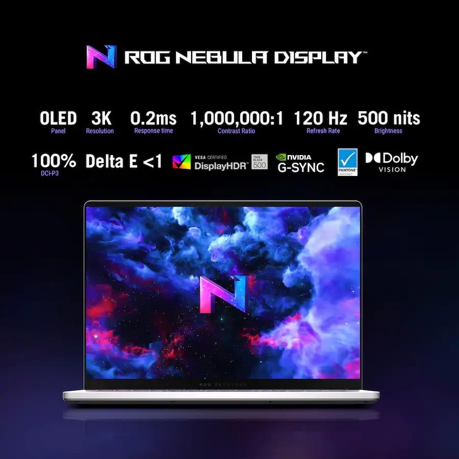 Image of ASUS ROG Zephyrus G14 14 inch 3K OLED 120Hz Gaming Laptop Copilot+ PC AMD Ryzen AI 9 HX 370 NVIDIA RTX 5070 Ti 12GB 32GB LPDDR5X RAM 2TB SSD WiFi7 Win11 Platinum White w /2TB USB Drive, W /GaLiMu