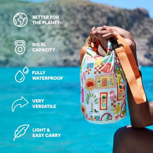 Dock & Bay Small Waterproof Dry Bag - 5L, Bolsa seca impermeable IP66, ligera - Wish You Were Here miniatura 2