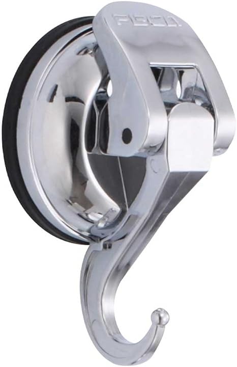 HAB & GUT -FC04CV- Gancho con ventosa muy fuerte, capacidad 4 kg, para baño y cocina, CROMADO
