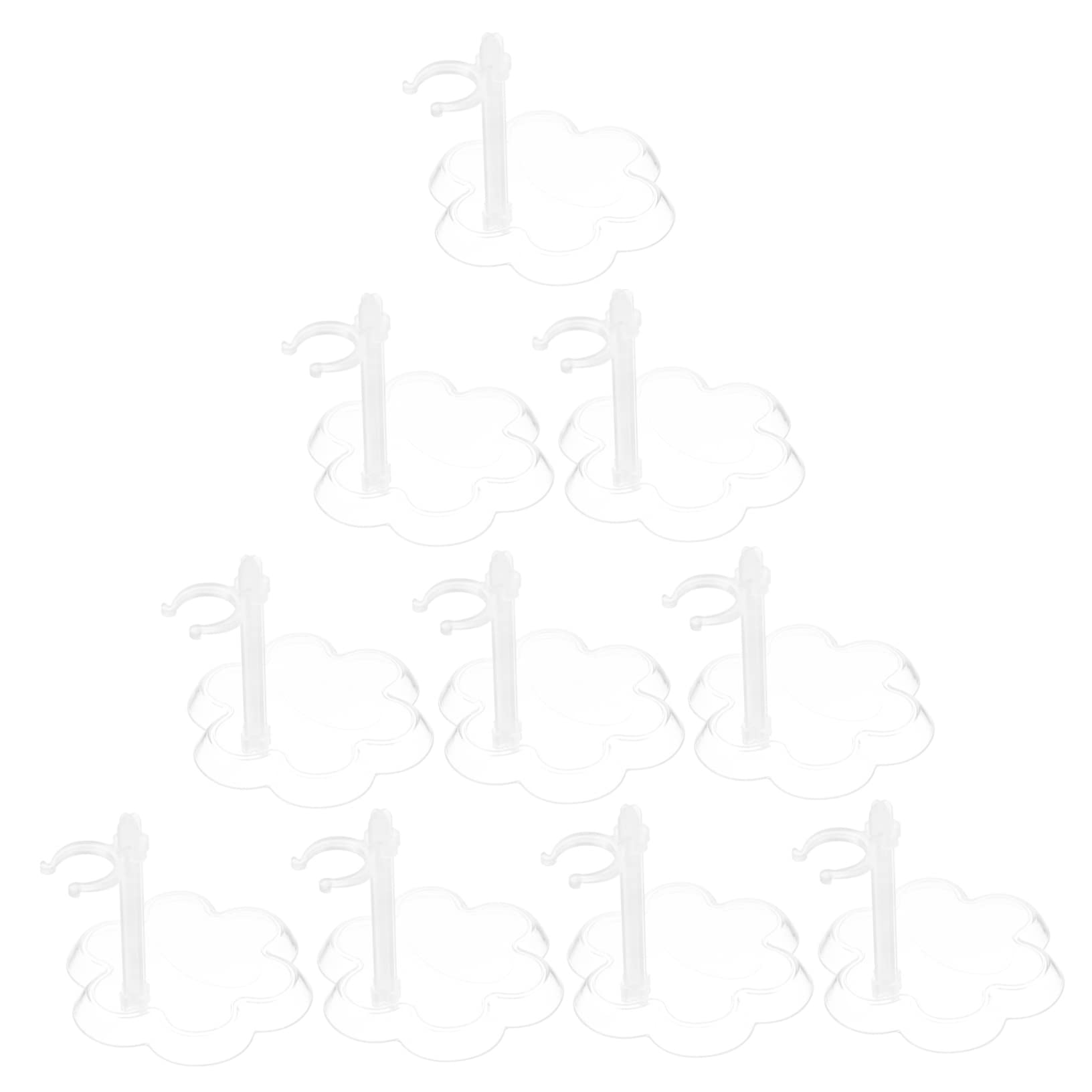 Hohopeti 10pcs Doll Rack Display Stand Toy Stand Feet Fitting Holder Plastic Doll Holder Safe for Boys and Girls