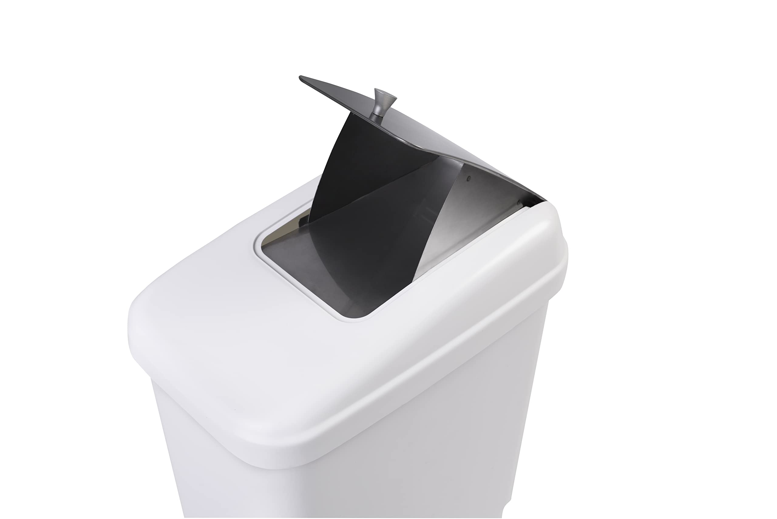 Papelera Baño | Compresero de Baño | Unidad Higiénica Femenina con Tapa de Acero Inoxidable | Contenedor sanitario femenino | Basura Baño Ideal para Baños Públicos y Privados