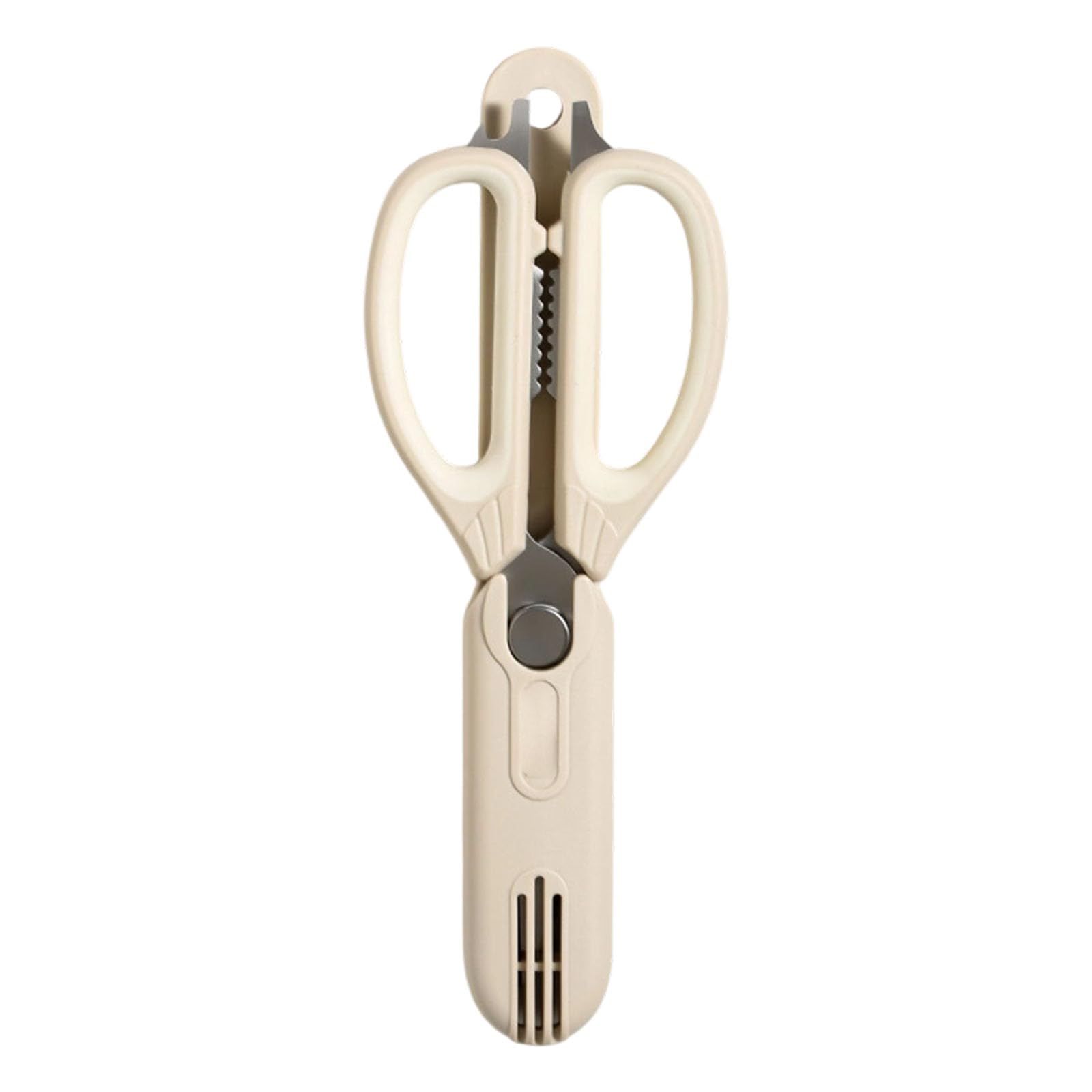 Yrohgkpn Cream Duty Nonrust Steel Chicken Bone Shears Refrigerator Mounting Easy Cleaning Multi Task Kitchen Tool For Cooking Ergonomic Handle Meat Scissors With Holders