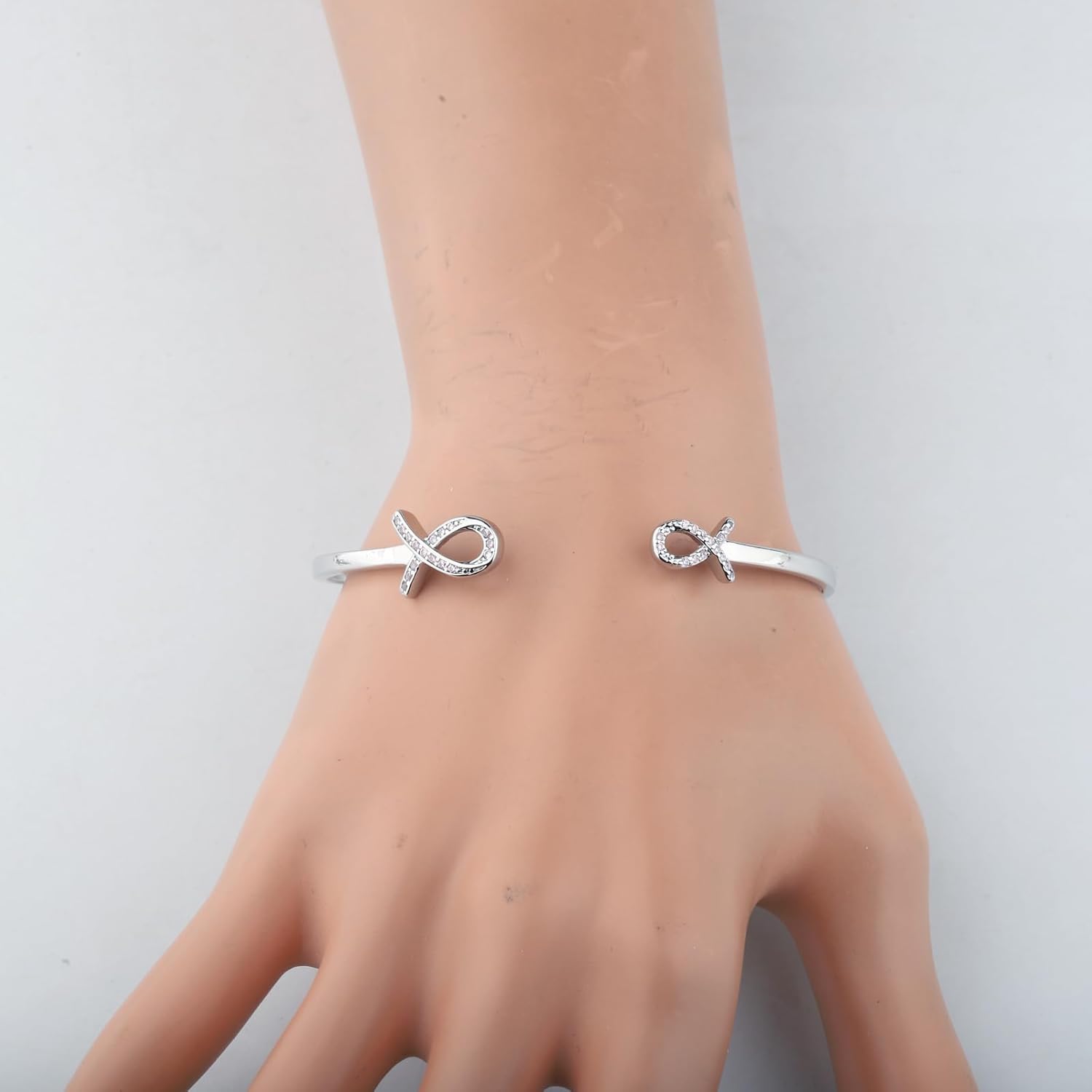 AKTAP Breast Cancer Gift Breast Cancer Awareness Bracelet Pink Ribbon Bracelet Cancer Gift For Women (Pink Ribbon Bracelet) - Image 7