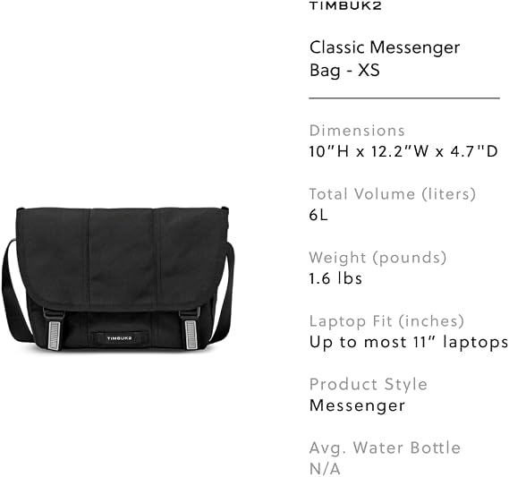 Timbuk2 Classic Messenger Bag - Durable, Water-Resistant, fits 13, 15, 17 Laptop