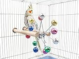 Oooct Bird Parrot Toys, Bird Chewing Toys, Colorful Bird Spinning Ball Toys, Bird Cage Accessory, Su