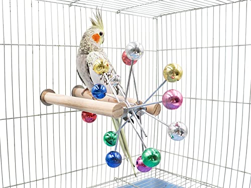 Oooct Bird Parrot Toys, Bird Chewing Toys, Colorful Bird Spinning Ball Toys, Bird Cage Accessory, Suitable For Bird Parrot Parakeet Cockatiel Love Birds Conure #TOP5