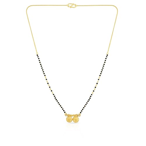 22KT Yellow gold Short Mangalsutra for Women, BIS Hallmark 916 gold certified SGREC157_Y_16