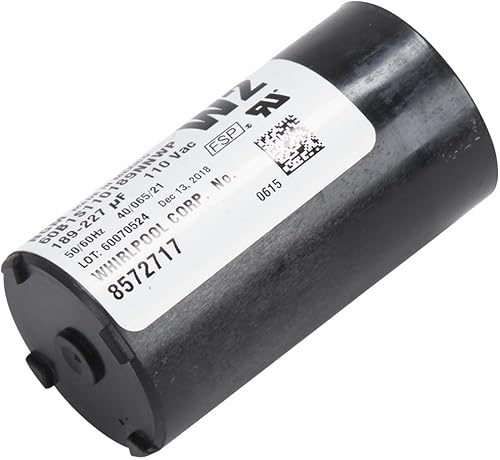 Whirlpool WP8572717 Pieza de repuesto del condensador de arranque de arandela de carga superior OEM