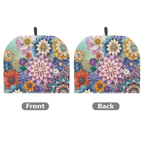 Image of Mandala Flower Tea Cozy Keep Warm Teapot Insulation Cover Bohemia Tea Cosy for Teapot Boho Home Kitchen Decorative