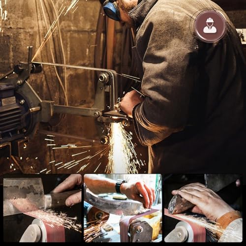 STEBRUAM 5 Stück schleifband 50X1020 Körnung 60/80/100/120/240