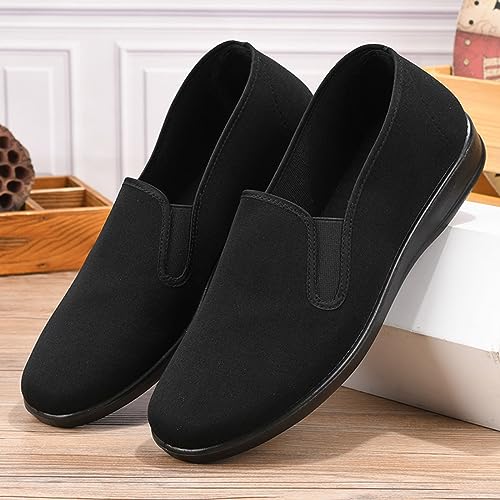 Men Fashion Round Toe Soft Bottom Lightweight Work Shoes Breathable Comfortable Flat Bottom Casual Formal Shoes for Men3