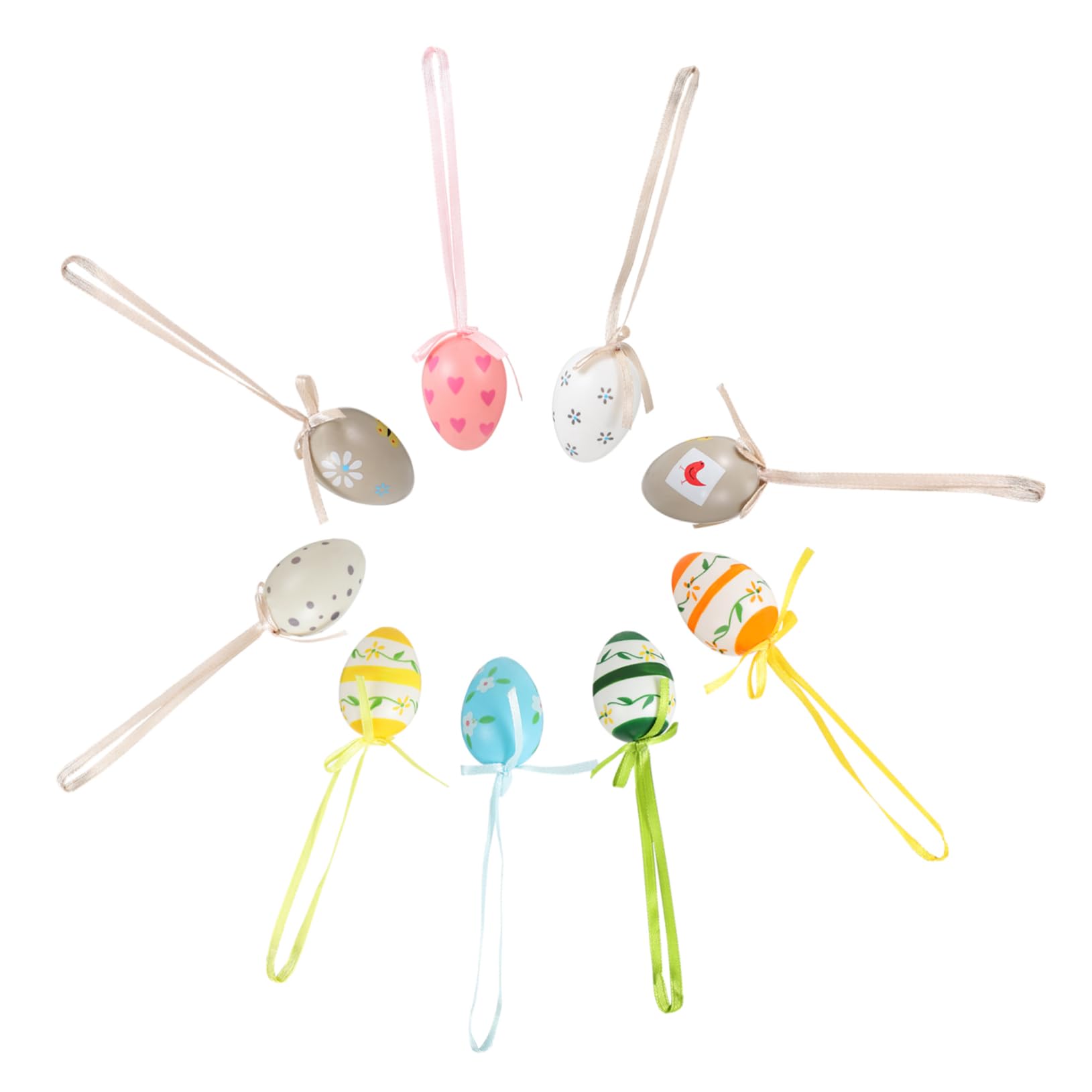 ABOOFAN 108 STK Ostereier Plastic Easter Eggs Ostern Eier Ostern hängende Eier osterdekoration hängende Eier Spielzeug Ornament Hängender Eieranhänger Osterei-Anhänger künstlich schmücken